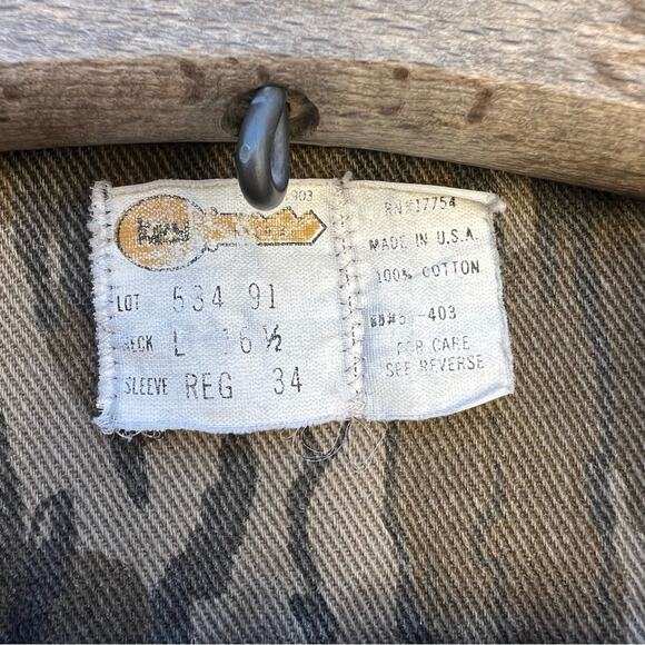 VTG Key Canvas Treebark long sleeve button front heavyweight shirt Shacket L REG - Picture 6 of 6